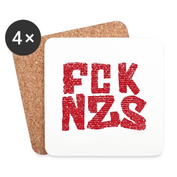 fcknzs red wall - Untersetzer (4er-Set) - Weiß - Vorne