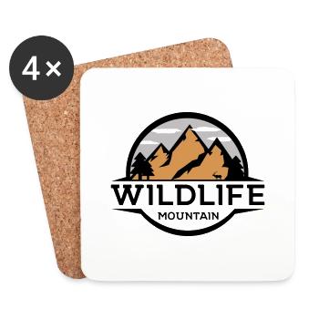 Wildlife Mountain - Untersetzer (4er-Set) - Weiß - Vorne
