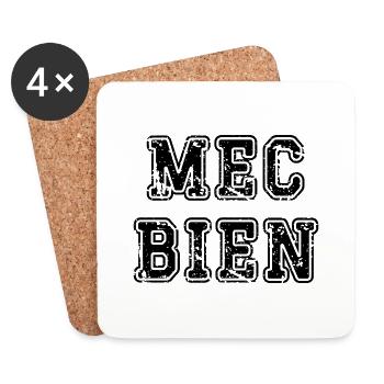 mec bien - Dessous de verre (lot de 4) - blanc - Devant