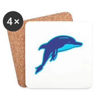 The Dolphin - Coasters (set of 4) - white - Front