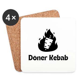 Doner kebab - Coasters (set of 4) - white - Front