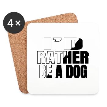 beagle amoureux anniversaire cadeau droits des animaux citation - Dessous de verre (lot de 4) - blanc - Devant