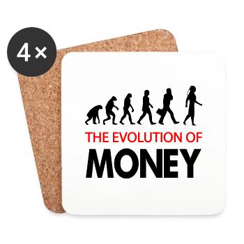 Crypto Bitcoin Trading - Coasters (set of 4) - white - Front
