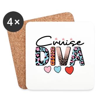 Cruise Diva - Coasters (set of 4) - white - Front