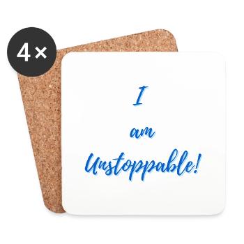 I am Unstoppable - Coasters (set of 4) - white - Front