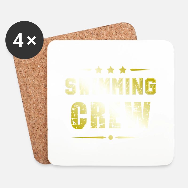 Swimming Crew - Untersetzer (4er-Set) - Weiß