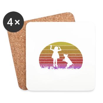 Mon chien est mon meilleur ami - Dessous de verre (lot de 4) - blanc - Devant