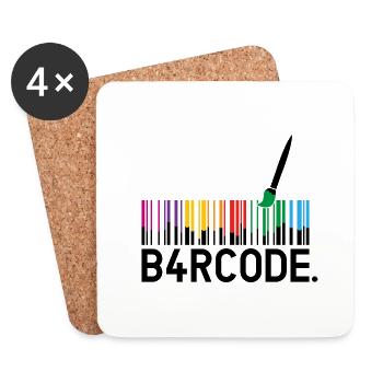 B4RCODE. Painted black - Untersetzer (4er-Set) - Weiß - Vorne