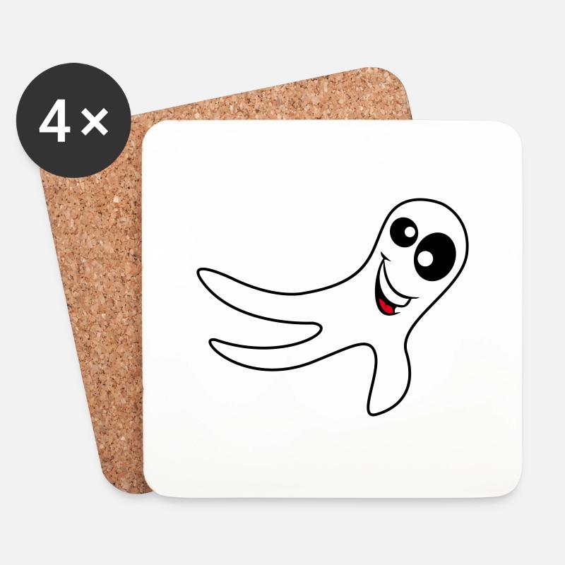 Ghost - Coasters (set of 4) - white