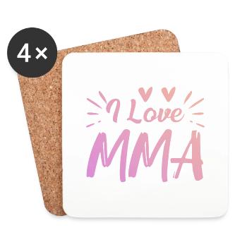 Ich liebe Mma - Untersetzer (4er-Set) - Weiß - Vorne
