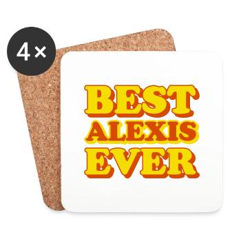 Alexis Vorname lustiges Geschenk - Untersetzer (4er-Set) - Weiß - Vorne