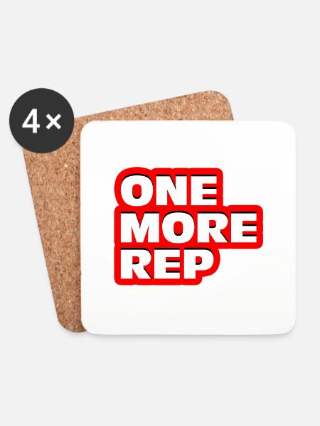 One More Rap red - Untersetzer (4er-Set) - Weiß