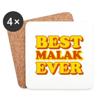 Malak Prénom Cadeau Drôle - Dessous de verre (lot de 4) - blanc - Devant