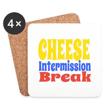 CheeseIntermissionBreakVect - Coasters (set of 4) - white - Front