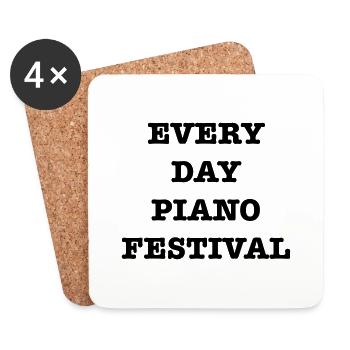 EveryDayPianoFest - Coasters (set of 4) - white - Front