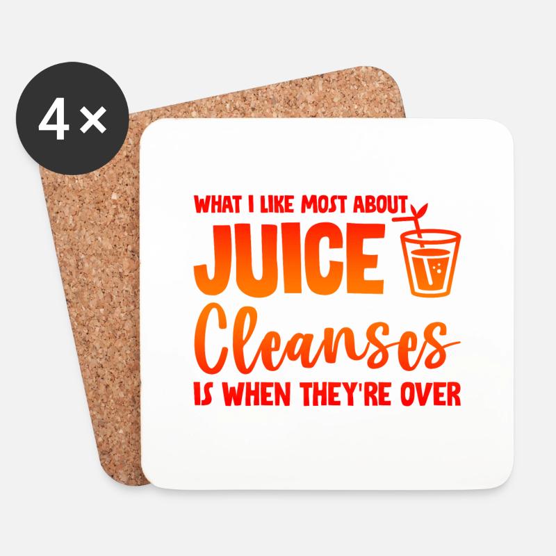 What I Like Most About Juice Cleanses 4 - Untersetzer (4er-Set) - Weiß
