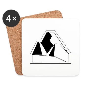Montagne - (27) - Dessous de verre (lot de 4) - blanc - Devant