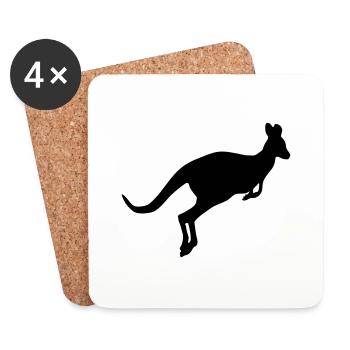 kangaroo 01 - Untersetzer (4er-Set) - Weiß - Vorne