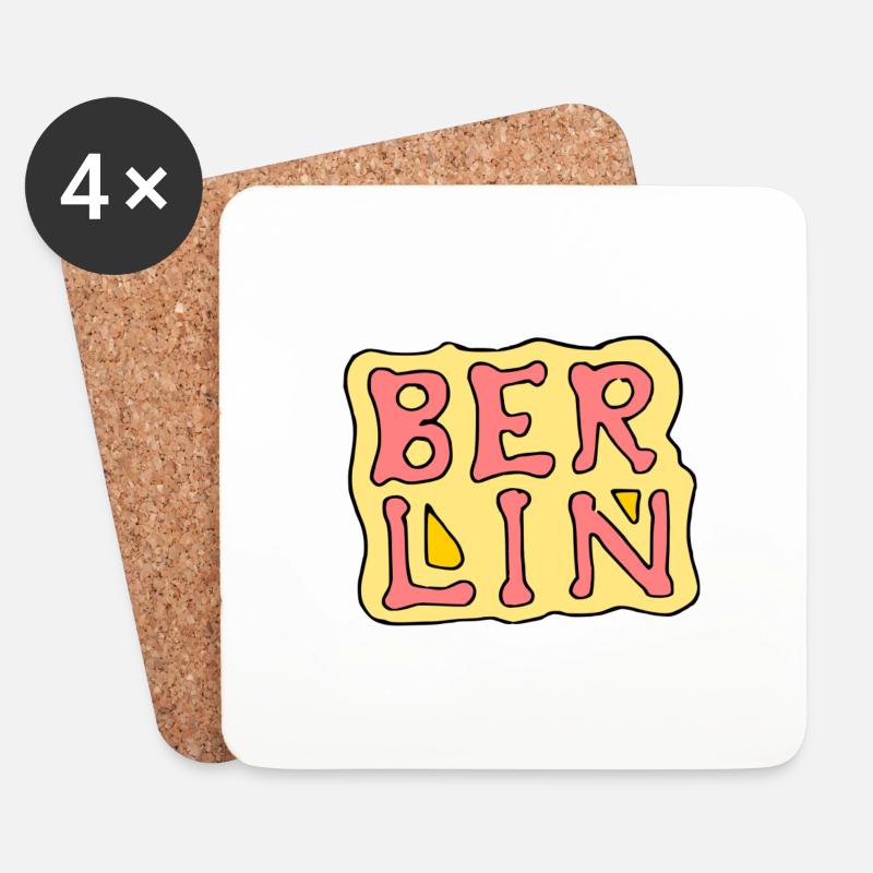Berlin - Untersetzer (4er-Set) - Weiß