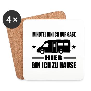 Camping - Untersetzer (4er-Set) - Weiß - Vorne