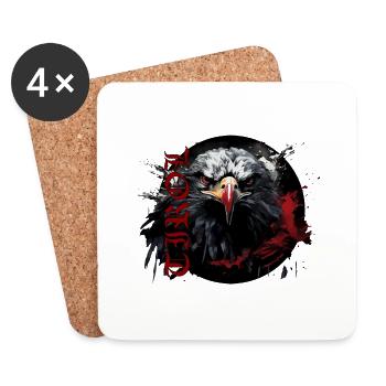Tirol Design with Adler for Tyroleans - Coasters (set of 4) - white - Front