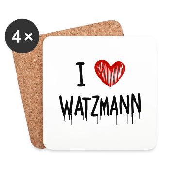 Watzmann - Berge Leidenschaft Liebe - Untersetzer (4er-Set) - Weiß - Vorne