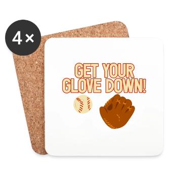 Get Your Glove Down 2 - Coasters (set of 4) - white - Front