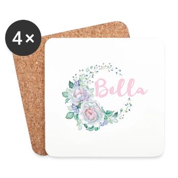 For Bella - Coasters (set of 4) - white - Front