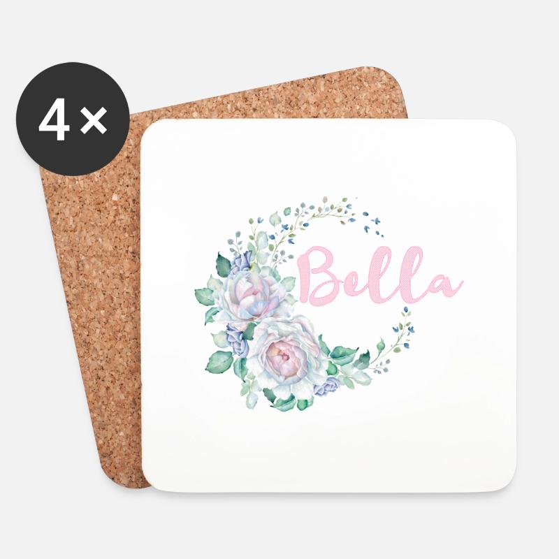 Für Bella - Untersetzer (4er-Set) - Weiß