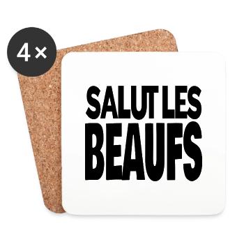 salut les beaufs - Dessous de verre (lot de 4) - blanc - Devant