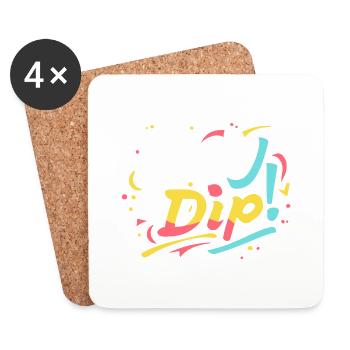 Buy the dip - Dessous de verre (lot de 4) - blanc - Devant