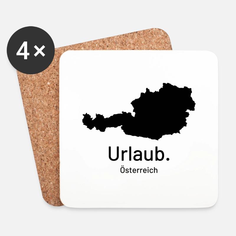 Österreich. Urlaub. - Untersetzer (4er-Set) - Weiß