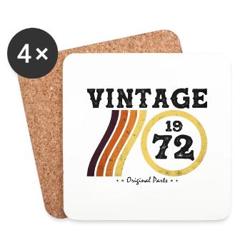 Limited Edition Vintage 1972 - Classic Retro 52 - Coasters (set of 4) - white - Front