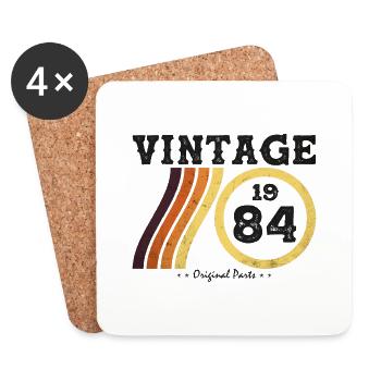 Classic Vintage 1984 - Édition Limitée Retro 40 - Dessous de verre (lot de 4) - blanc - Devant