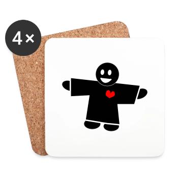 Heartboy - Untersetzer (4er-Set) - Weiß - Vorne