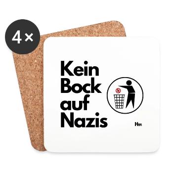 Kein Bock auf NZS - Untersetzer (4er-Set) - Weiß - Vorne