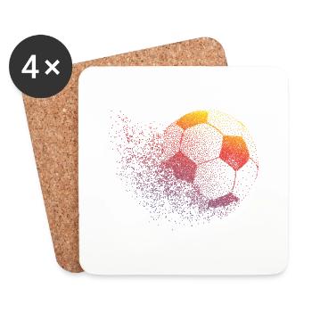 Fussball - Untersetzer (4er-Set) - Weiß - Vorne