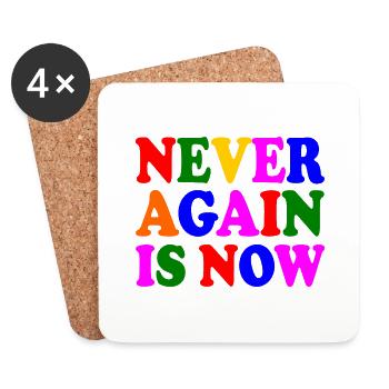 Never again is now - Untersetzer (4er-Set) - Weiß - Vorne