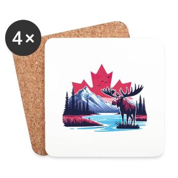 Canada 22 (en anglais seulement) - Dessous de verre (lot de 4) - blanc - Devant