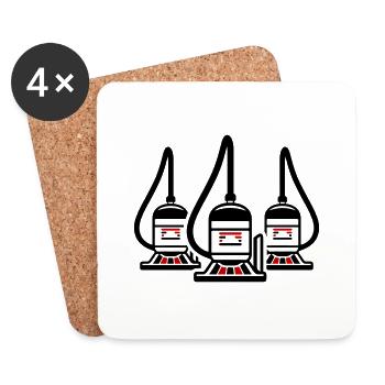 Staubsauger Symbol Cleaning - Untersetzer (4er-Set) - Weiß - Vorne