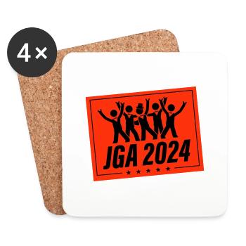 Junggesellen Abschied 2024 - Untersetzer (4er-Set) - Weiß - Vorne
