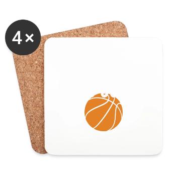 Basketball - Untersetzer (4er-Set) - Weiß - Vorne