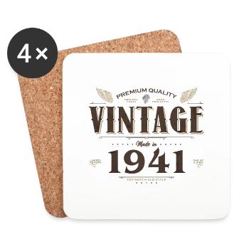 83 Jahre alter Jahrgang 1941 Limitierte Auflage 83. - Untersetzer (4er-Set) - Weiß - Vorne