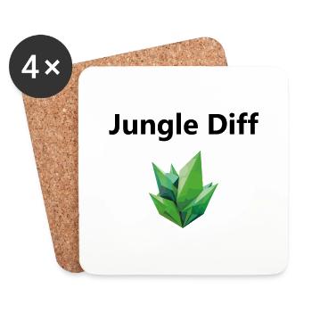 league legend Jungle Diff Schwarz - Untersetzer (4er-Set) - Weiß - Vorne