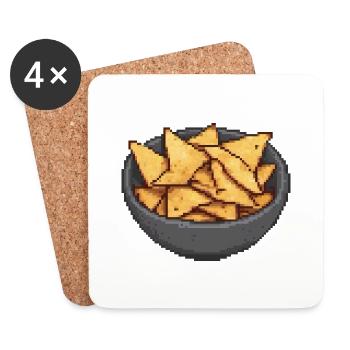 Crunchy Pixels Snack Bowl - Coasters (set of 4) - white - Front