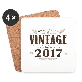 17 Years Old Vintage 2017 Limited Edition 7th - Coasters (set of 4) - white - Front