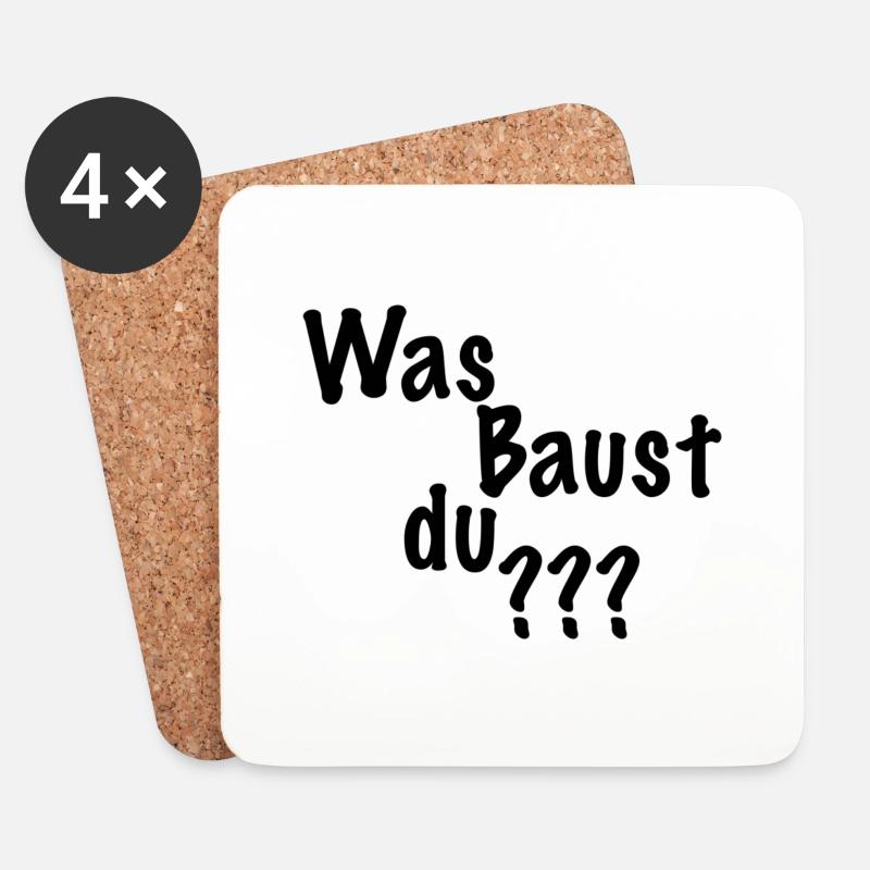 Bauspaßundmehr Kollektion - Untersetzer (4er-Set) - Weiß