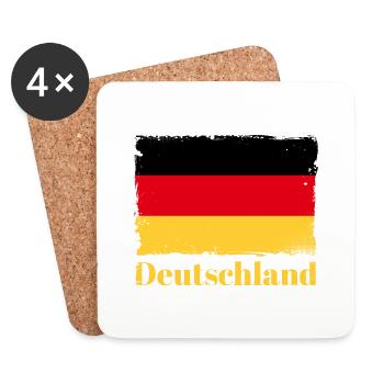 Deutschland Germany Flag German Pride - - Coasters (set of 4) - white - Front