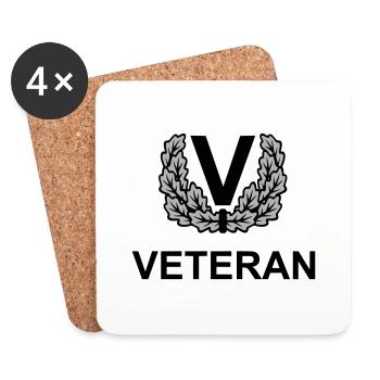 Veteran Militär Bund Streitkräfte Bw - tricolor - Untersetzer (4er-Set) - Weiß - Vorne