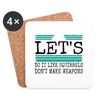 present idea counterculture quote hippy joke 60s - Untersetzer (4er-Set) - Weiß - Vorne